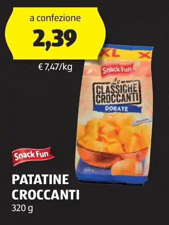 ALDI Snack Fun PATATINE CROCCANTI 320 g offerta
