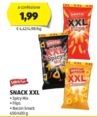 ALDI Snack Fun SNACK XXL 450/400 g offerta