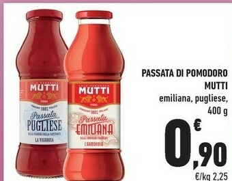 Conad Mutti Passata Di Pomodoro 400 G(ml) offerta