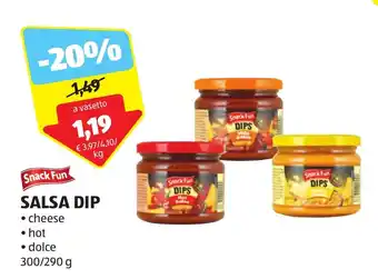 ALDI Snack Fun SALSA DIP 300/290 g offerta
