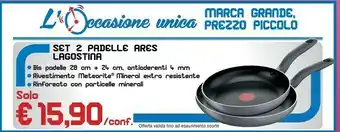 Conad Lagostina Ares Stone Bis Padelle 24 E 28 offerta