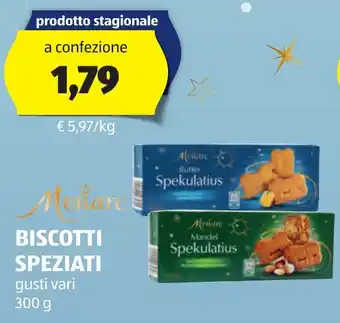 ALDI Monarc BISCOTTI SPEZIATI gusti vari 300 g offerta