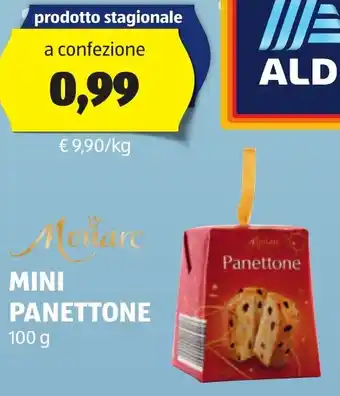 ALDI Monarc MINI PANETTONE 100 g offerta