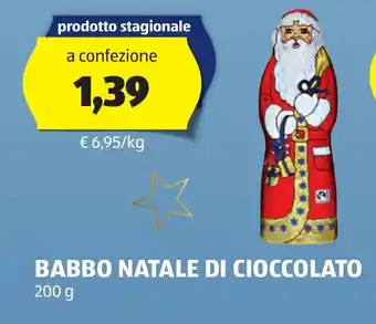 ALDI BABBO NATALE DI CIOCCOLATO 200 g offerta