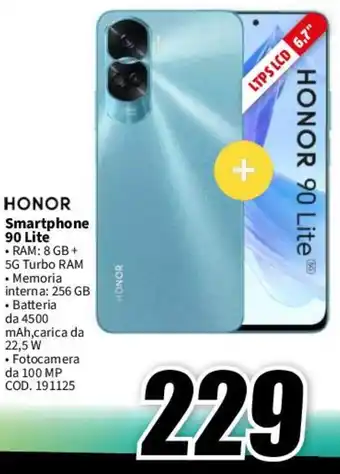 MediaWorld HONOR Smartphone 90 Lite offerta
