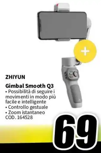 MediaWorld ZHIYUN Gimbal Smooth Q3 offerta