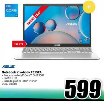 MediaWorld ASUS Notebook Vivobook F515EA offerta