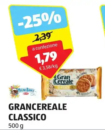 ALDI MULINO BIANCO GRANCEREALE CLASSICO 500 g offerta