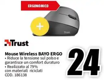 MediaWorld Mouse Wireless BAYO ERGO offerta