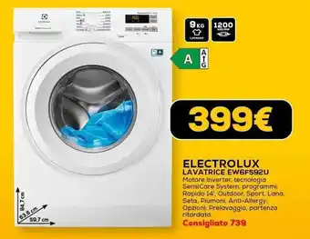Euronics ELECTROLUX LAVATRICE EW6F592U offerta