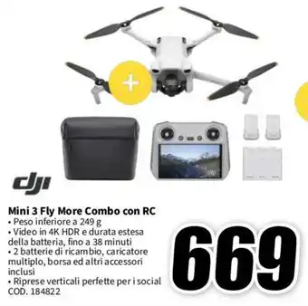Mini 3 Fly More Combo con RC