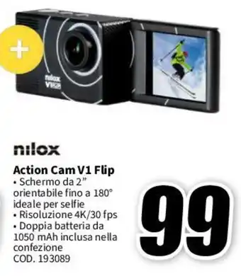 MediaWorld nilox Action Cam V1 Flip offerta