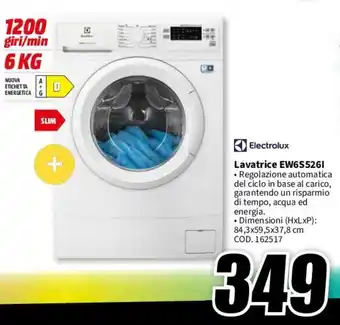 MediaWorld Electrolux Lavatrice EW6S5261 offerta