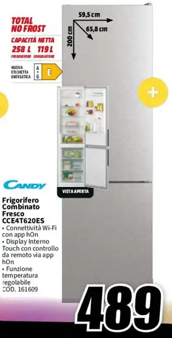 MediaWorld CANDY Frigorifero Combinato Fresco CCE4T620ES offerta