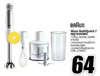 MediaWorld BRAUN Mixer MultiQuick 7 MQ7035IWH offerta