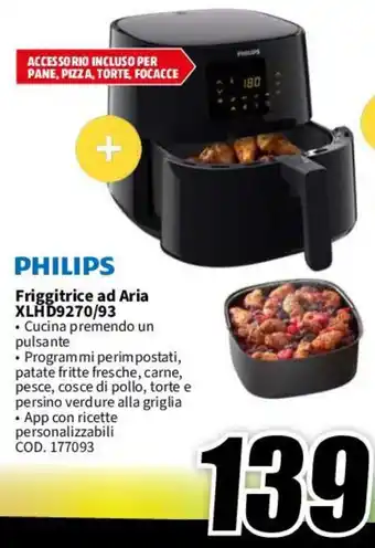 MediaWorld PHILIPS Friggitrice ad Aria XLHD9270/93 offerta