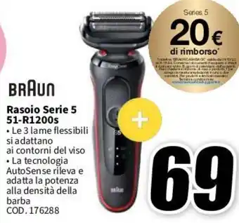 MediaWorld BRAUN Rasoio Serie 5 51-R1200S offerta