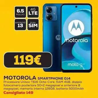 Euronics MOTOROLA SMARTPHONE G14 offerta
