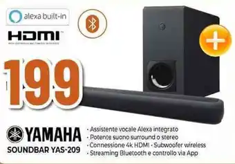 Expert YAMAHA SOUNDBAR YAS-209 offerta