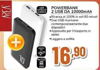 Expert POWERBANK 2 USB DA 10000mAh offerta