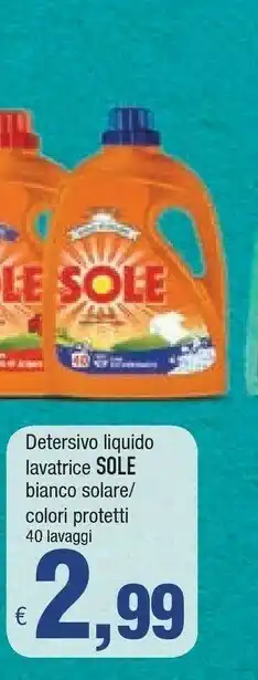 Famila Sole Detersivo Liquido Lavatrice Bianco Solare offerta