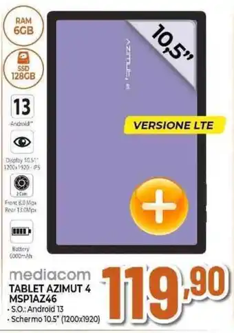 Expert mediacom TABLET AZIMUT 4 MSPIAZ46 offerta