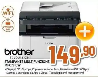 brother STAMPANTE MULTIFUNZIONE MFC1910W