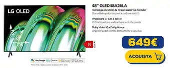 Euronics LG 48" OLED48A26LA offerta