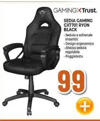Expert GAMINGXTrust. SEDIA GAMING GXT701 RYON BLACK offerta
