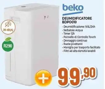 Expert beko DEUMIDIFICATORE BDP0010 offerta