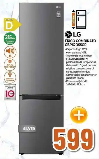 Expert LG FRIGO COMBINATO GBP62DSSGR offerta