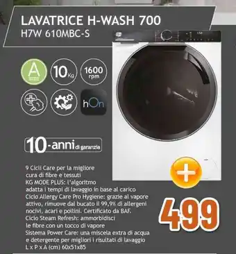 Expert LAVATRICE H-WASH 700 H7W 610MBC-S offerta