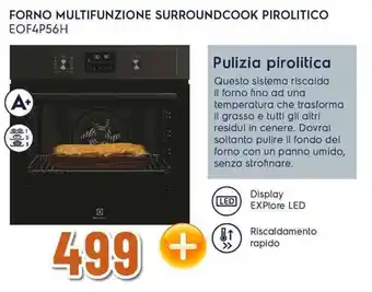 Expert FORNO MULTIFUNZIONE SURROUNDCOOK PIROLITICO EOF4P56H Pulizia pirolitica offerta