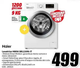 MediaWorld Haier Lavatrice HW90 SB1230N-IT offerta