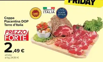 Carrefour Market Coppa Piacentina DOP Terre d'Italia offerta