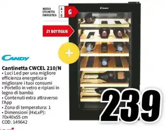 MediaWorld CANDY Cantinetta CWCEL 210/N offerta