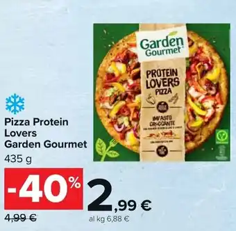 Carrefour Market Pizza Protein Lovers Garden Gourmet 435 g offerta