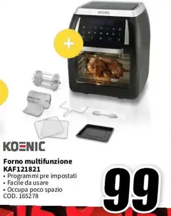 MediaWorld KOENIC Forno multifunzione KAF121821 offerta