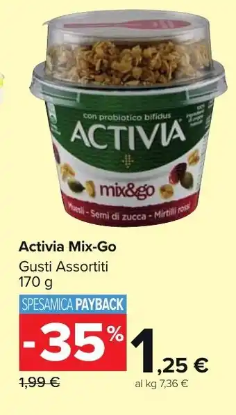 Carrefour Market Activia Mix-Go Gusti Assortiti 170 g offerta