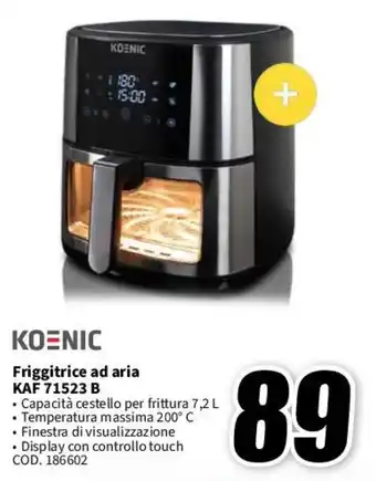 MediaWorld KOENIC Friggitrice ad aria KAF 71523 B offerta