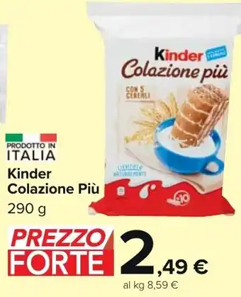 Carrefour Market Kinder Colazione Più 290 g offerta