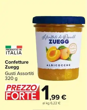 Carrefour Market Confetture Zuegg Gusti Assortiti 320 g offerta