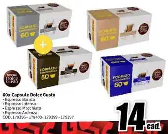 MediaWorld NESCAFE Dolce Gusto 60x Capsule Dolce Gusto offerta