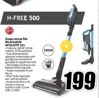 MediaWorld Scopa senza filo Ricaricabile HF522STP 011 offerta