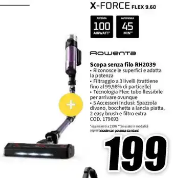 ROWENTA Scopa senza filo RH2039