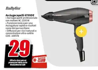 MediaWorld BaByliss Asciugacapelli 6709DE offerta