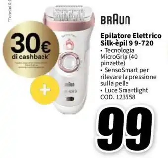 MediaWorld BRAUN Epilatore Elettrico silk-épil 9 9-720 offerta