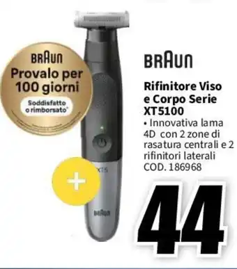 MediaWorld BRAUN Rifinitore Viso e Corpo Serie XT5100 offerta