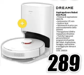 MediaWorld DREAME Aspirapolvere Robot D10 PLUS offerta