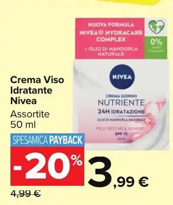Carrefour Market Crema Viso Idratante Nivea Assortite 50 ml offerta